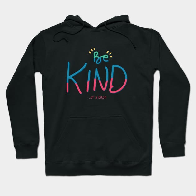 Be Kind Of A Bitch Funny Quote Gift Hoodie by Aldrvnd